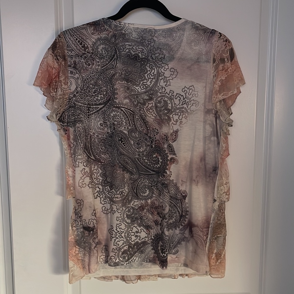 Christopher & Banks Ruffled Lace Top - Picture 5 of 7